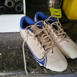 Nike Men's White and Blue Athletic Shoes